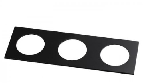 Рамка декоративная трехместная для светильников Novotech Metis Черный матовый картинка 
